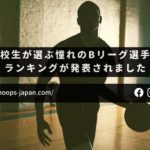【バスケ日記｜モンキー】高校生が選ぶ憧れのBリーグ選手のランキングが発表されました
